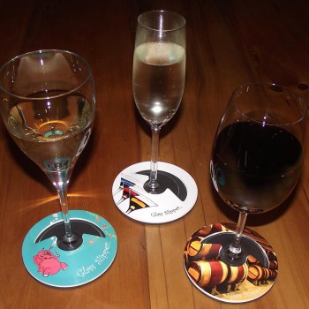 Feva Glass Slipper wine glass coasters